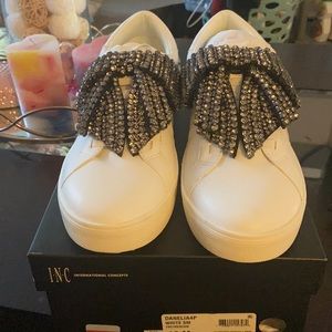 Brand new inc rhinestone bow sneakers